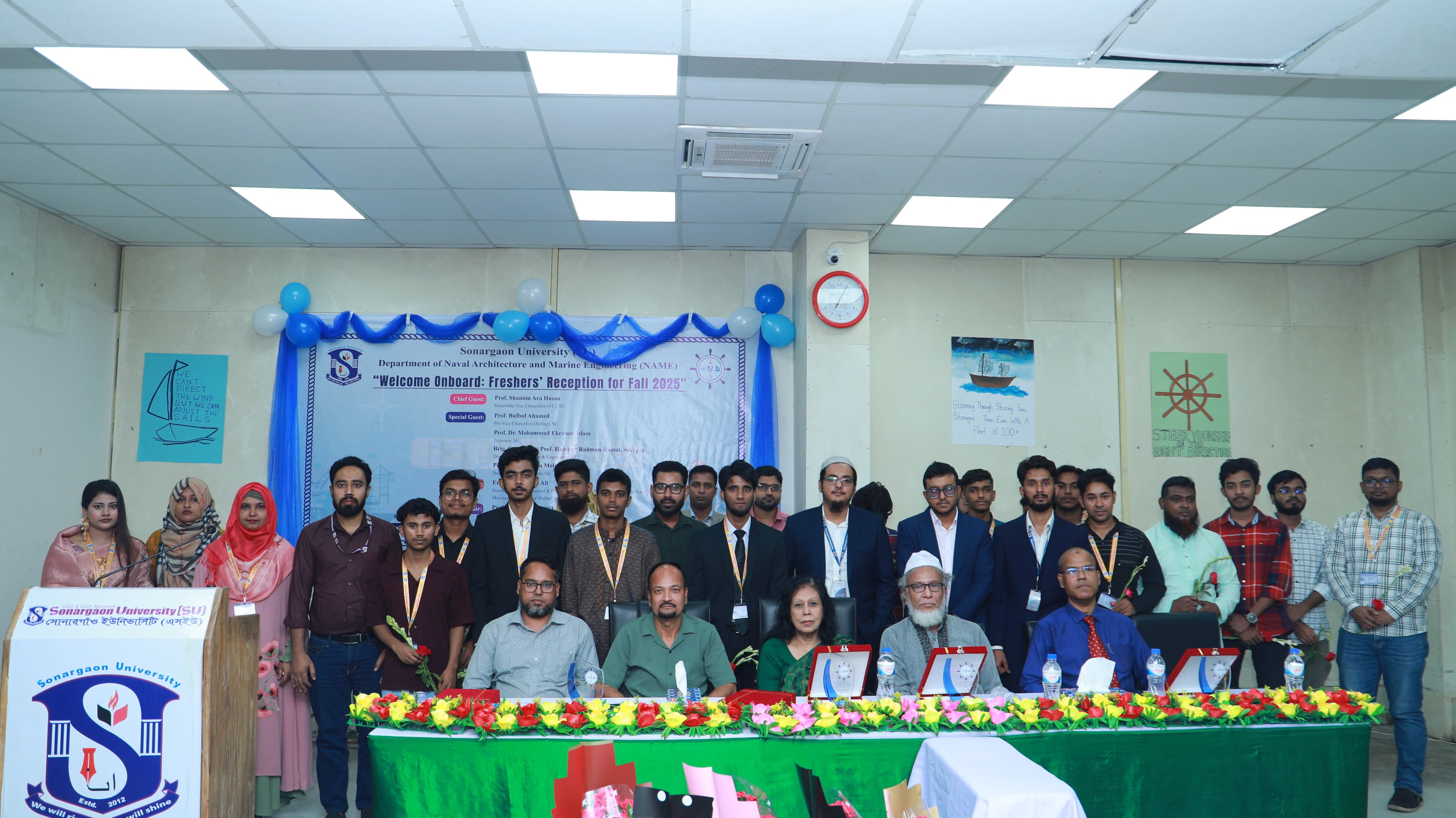 Students of the Department of Naval Architecture and Marine Engineering, Sonargaon University